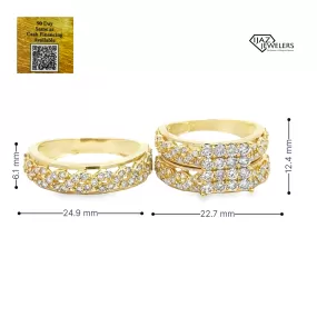 10K Gold 2.61 CTW Diamond Trio Wedding Set