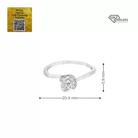 14K White Gold 1.12 CTW EGL Certified Diamond Ladies Ring