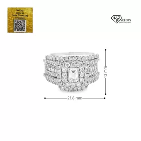 14K White Gold 2.52 CTW Diamond Ladies Wedding Set