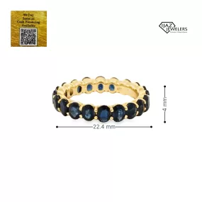 18K Gold 4.63 CTW Sapphire Infinity Band