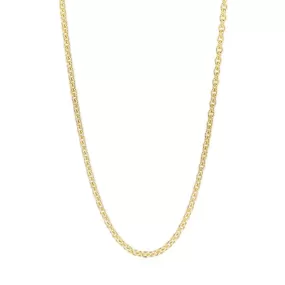 18K Gold Medium Weight Cable Chain - 22 Length