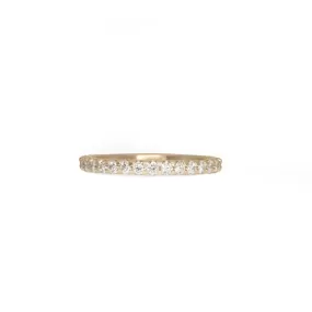 18K Pavé Diamond Eternity Band - 2MM