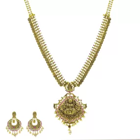 22K Gold Haathee Antique Laxmi Temple Set