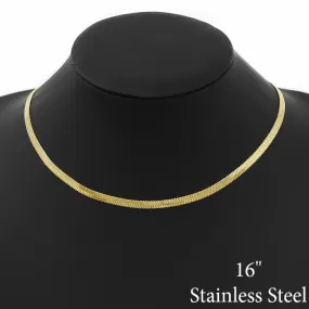 4 MM Herringbone Chain Stainless Steel Necklace