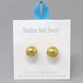 Ball Stainless Steel Stud Earrings