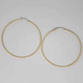 Basic Metal Hoop Earrings (80 mm)