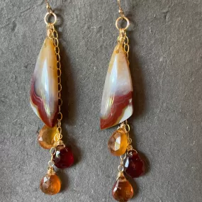 Carnelian Agate and Garnet Cascade OOAK