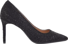 Carvela comfort Black Crystal-embellished Woven Heeled Courts UK 8 EU 41 👠