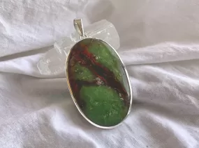 Chrysoprase Naevia Pendant - XLarge Oval