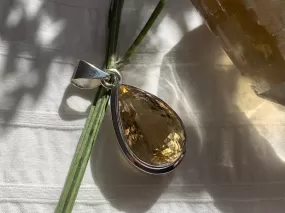 Citrine Ansley Pendant - Large Teardrop