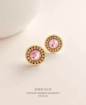 EDEN   ELIE Vintage Sparkle stud earrings - blossom pink