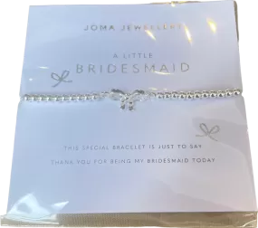 Joma Jewellery Silver Children's A Little 'Bridesmaid' Bracelet One Size