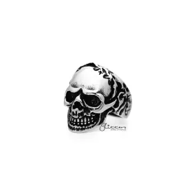 Men's Antiqued Stainless Steel Skull Casting Rings