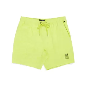 Mens Psycho Bunny Strype Hydrochromatic Swim Trunk (Lime Granita)