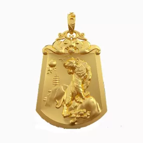 Men's Zodiac Mountain Tiger Pendant