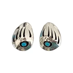 Navajo Bear Paw Earrings - Post