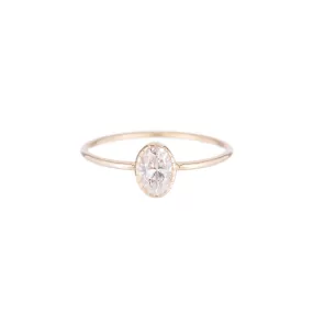 Oval Diamond Wisp Ring