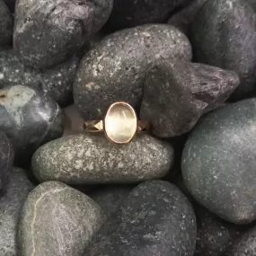 Prehnite Maxi Hammered Ring