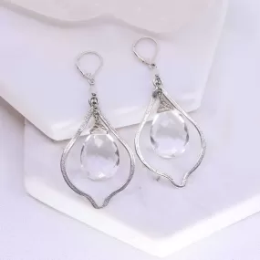 Quench - Quartz Crystal Silver Earrings