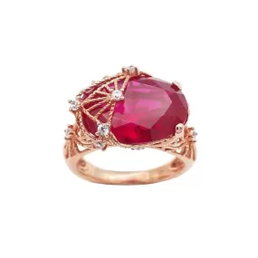 Rose Gold Luxury Ruby Ring