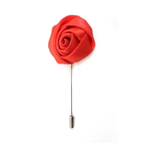 Rose Lapel Pin - Orange