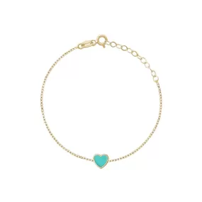 SINGLE ENAMEL HEART BRACELET