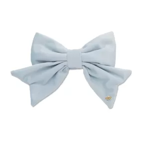 SKY BLUE SET OF 4 VELVET BOW NAPKIN RINGS