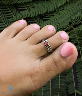 The Mohini Silver Toe-Rings (Coral)