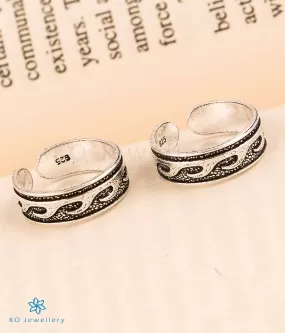 The Waves Silver Toe-Rings