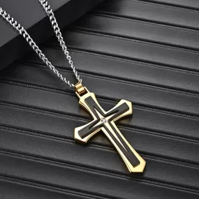 Titanium steel two-tone cross