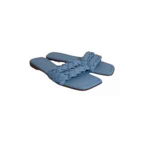 ZARA Light Blue Braided Slides | Gently Used |