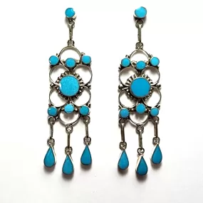 Zuni Sleeping Beauty Turquoise Earrings